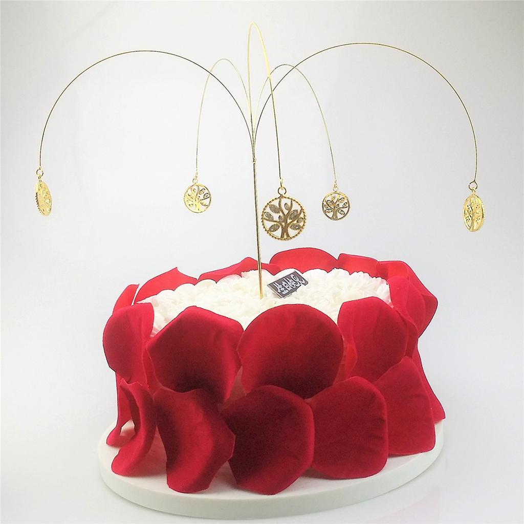 Wedding Party Cake Topper Delicate Cake Treen Shape Insert Decoration