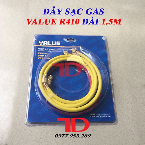 Dây sạc gas VALUE R410 dài 1.5 m hàng chính hãng