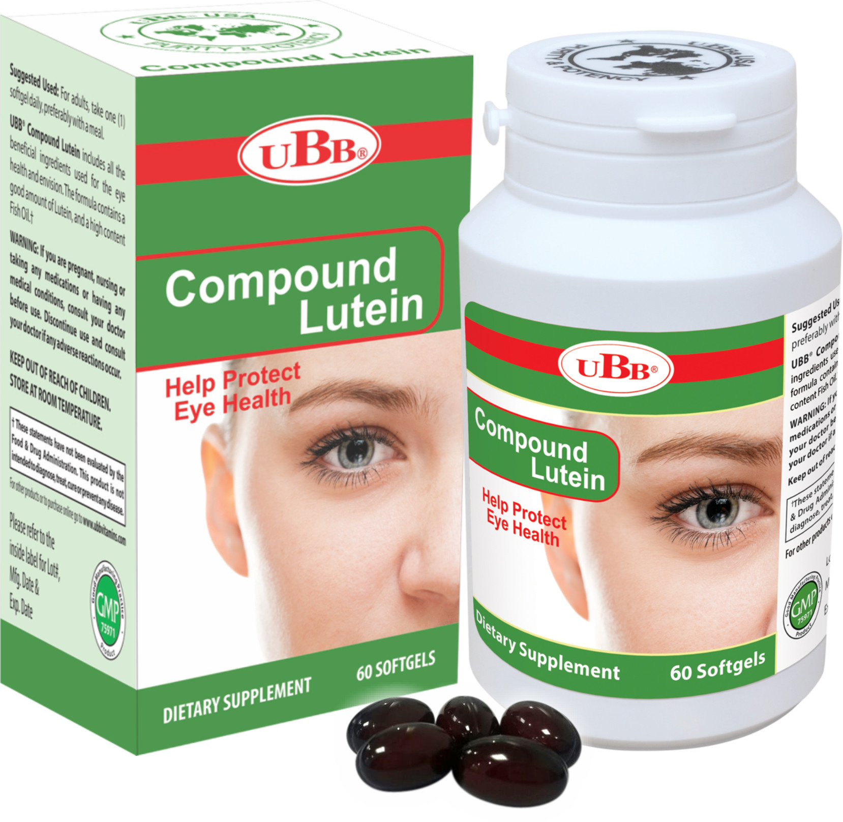 Thực Phẩm Chức Năng - UBB Compound Lutein - Hỗ trợ chống ánh sáng xanh, giúp đôi mắt khỏe mạnh