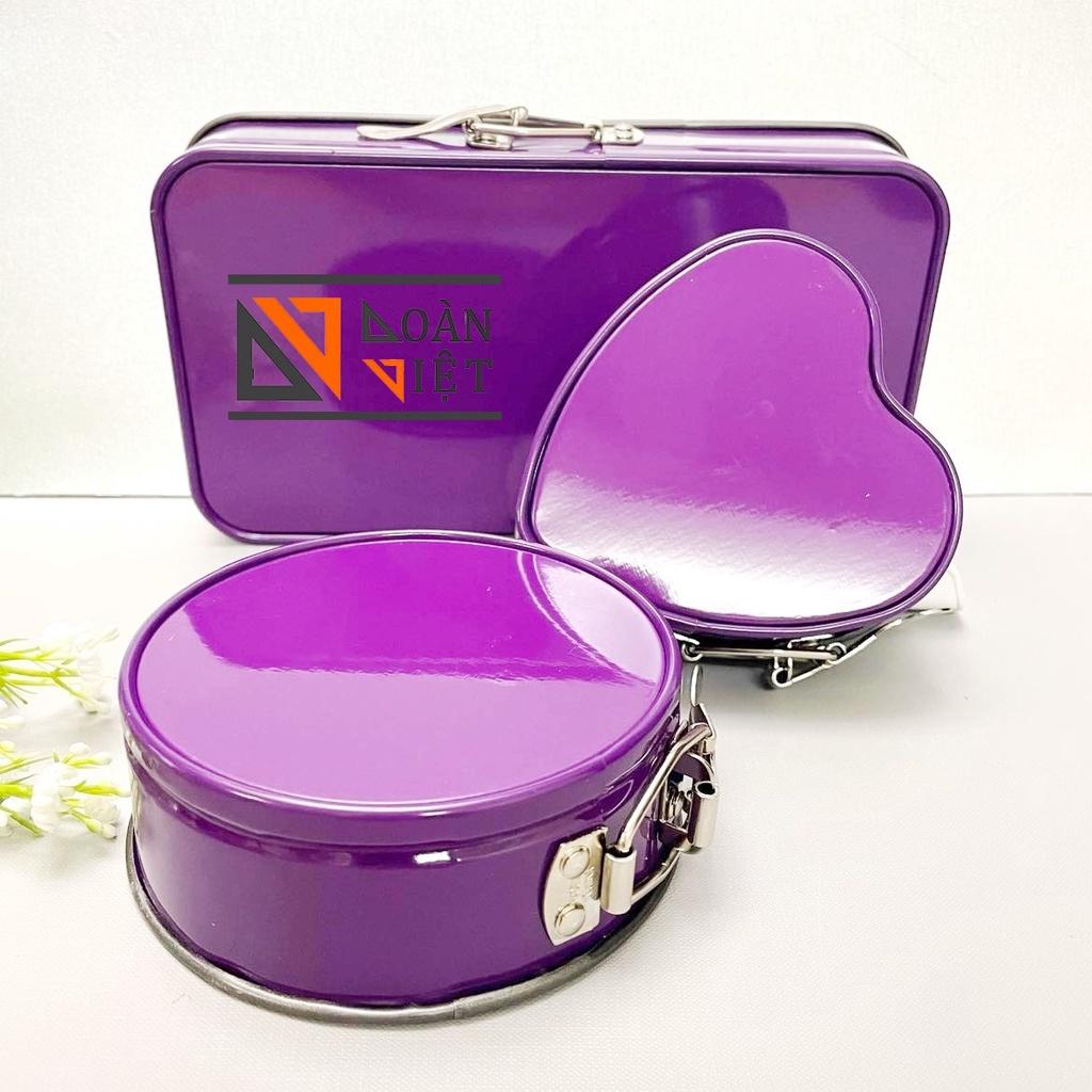 SẮC MÀU với Bộ Khuôn Gài Chống dính Hình TIM TRÒN CHỮ NHẬT. Khuôn Bánh Bông Lan KHUÔN GÀI ĐẾ RỜI Thép Carbon Không Dính