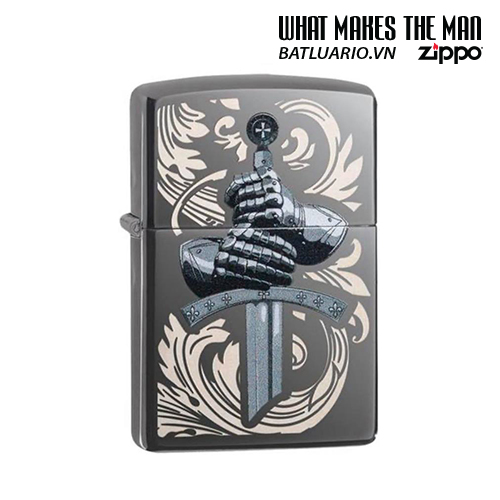 Bật Lửa Zippo 49127 – Zippo Knights Glove Design Black Ice