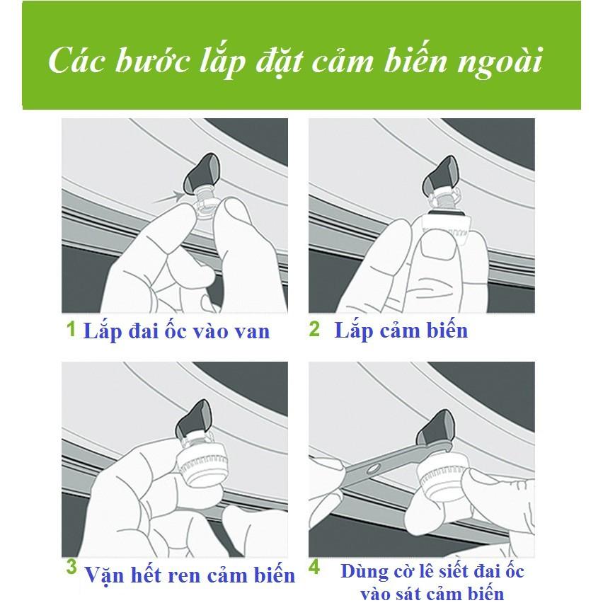 Cảm Biến Áp Suất Lốp TPMS, van ngoài,màn màu, Pin mặt trời