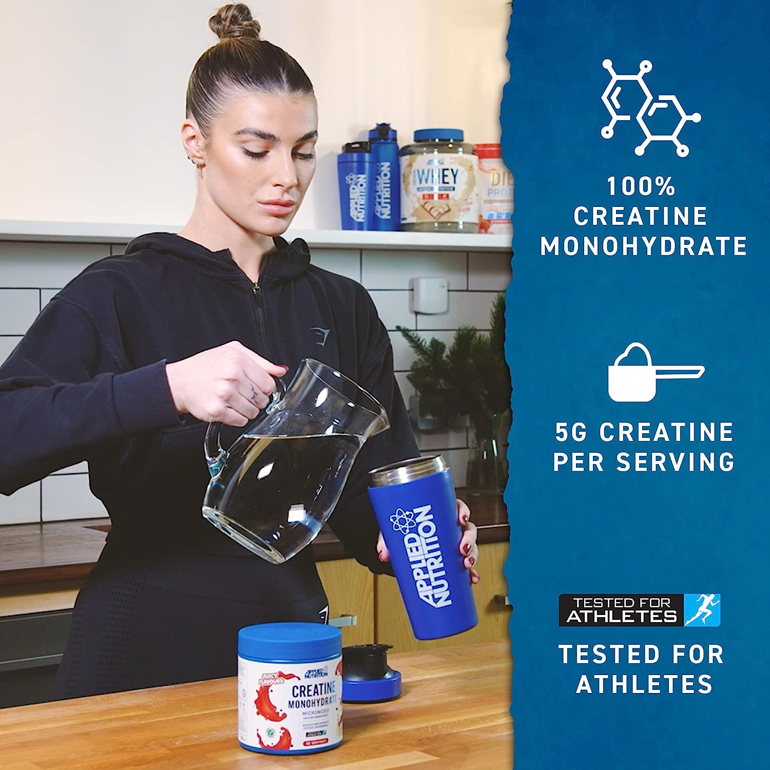 Creatine Applied Nutrition Creatine Monohydrate Micronized - Hỗ Trợ Tăng Sức Mạnh Cơ Bắp