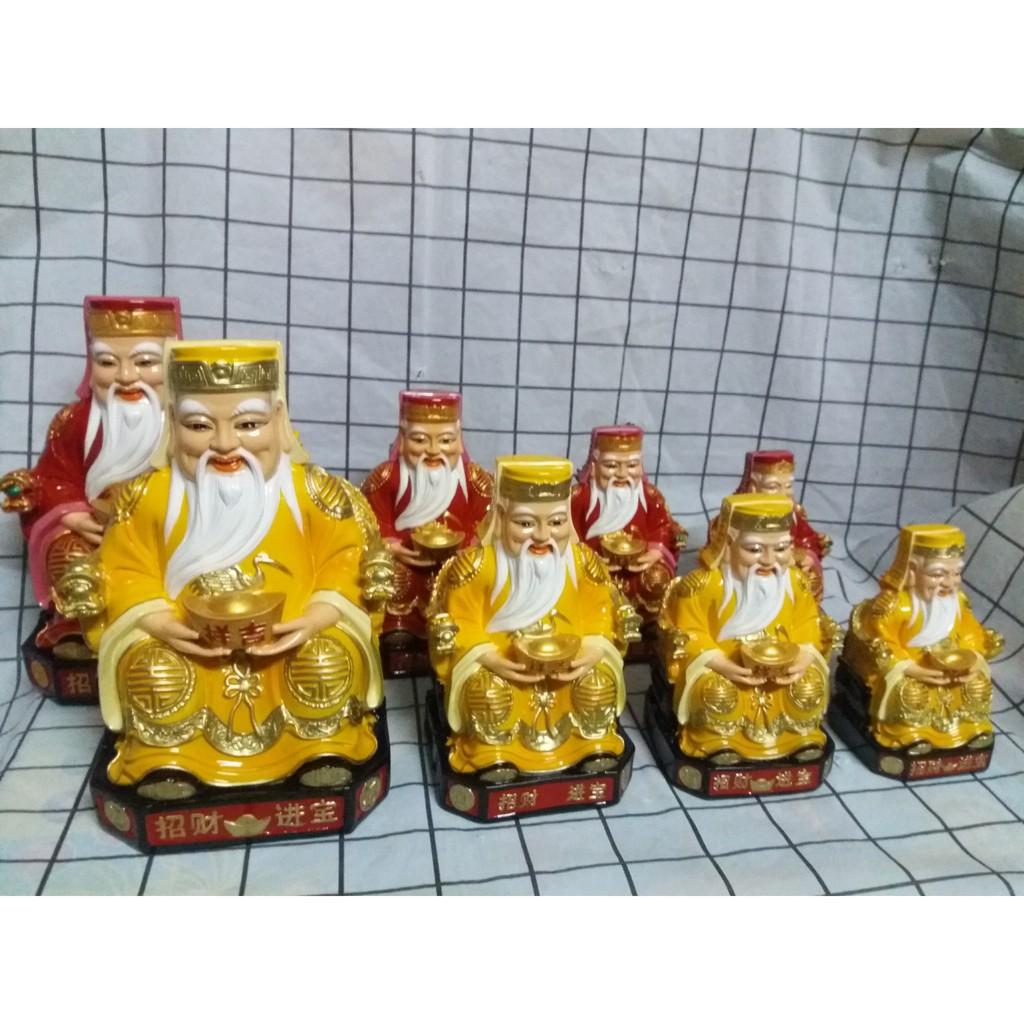 Bộ tượng thờ Ông Địa-Thần Tài đá _cao 20cm