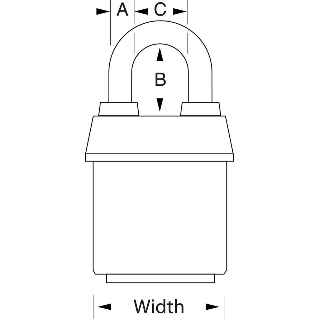 Ổ khóa thép Master Lock 6121 D rộng 54mm dòng ProSeries - MSOFT