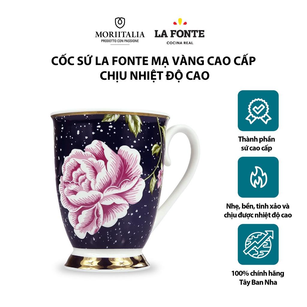 Cốc sứ La Fonte mạ vàng cao cấp chịu nhiệt độ cao 006446