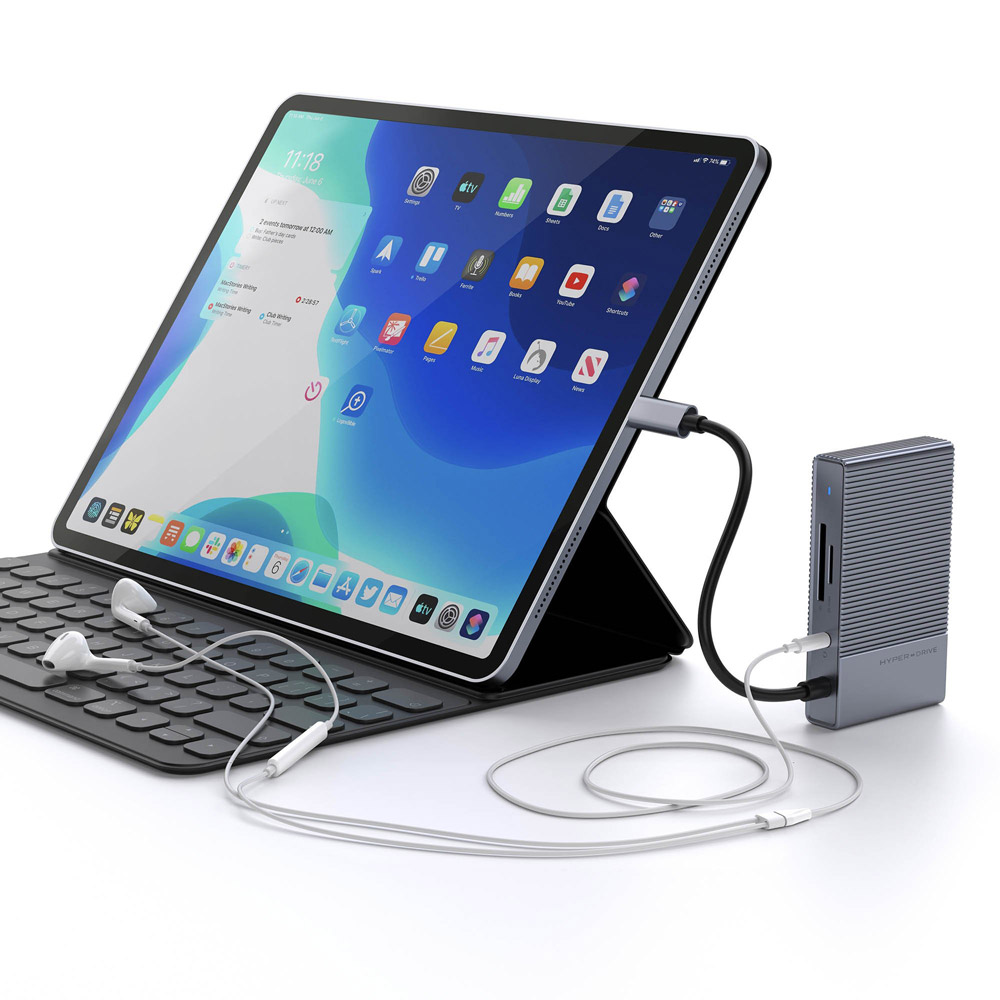 CỔNG CHUYỂN HYPERDRIVE GEN2 6-IN-1 FOR MACBOOK, IPAD PRO 2018-2020, PC &amp; DEVICES (G206) - Hàng Chính Hãng