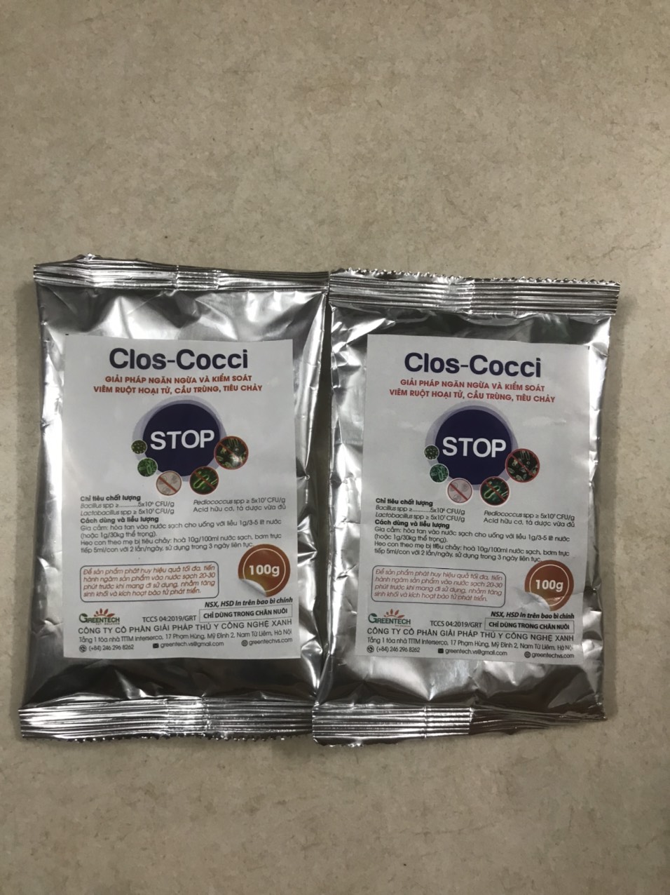 Clos cocci stop (100g) ngăn ngừa cầu trùng, tiêu chảy cho chó, mèo, gia súc, gia cầm