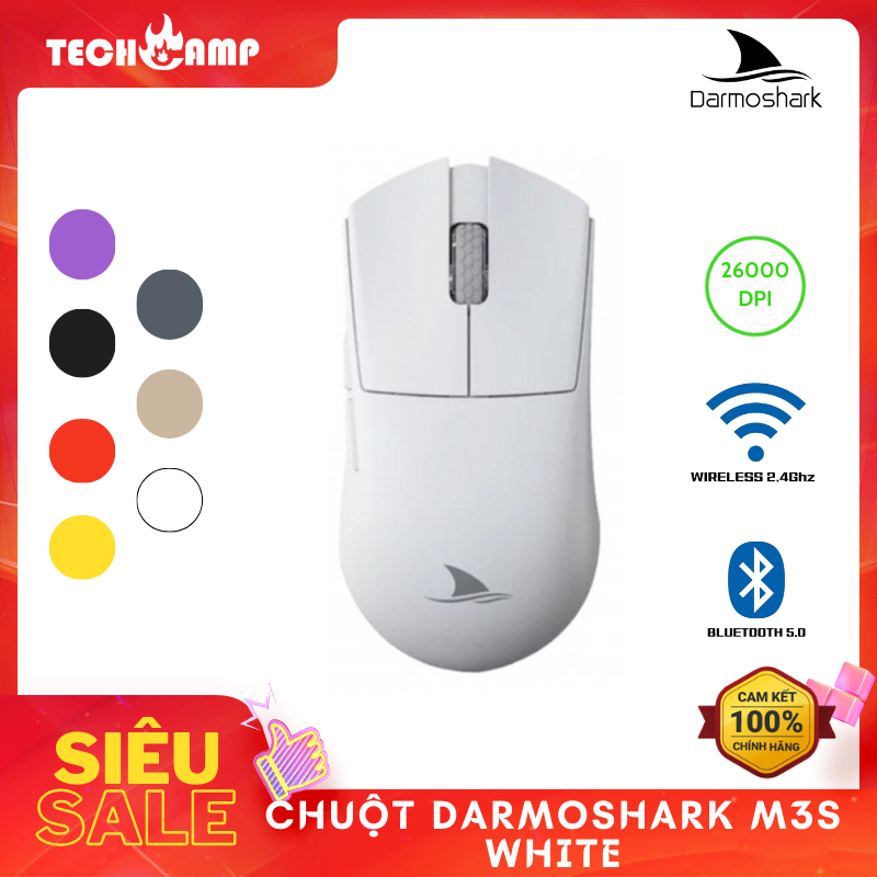Chuột Darmoshark M3S Wireless Bluetooth Gaming - Hàng chính hãng