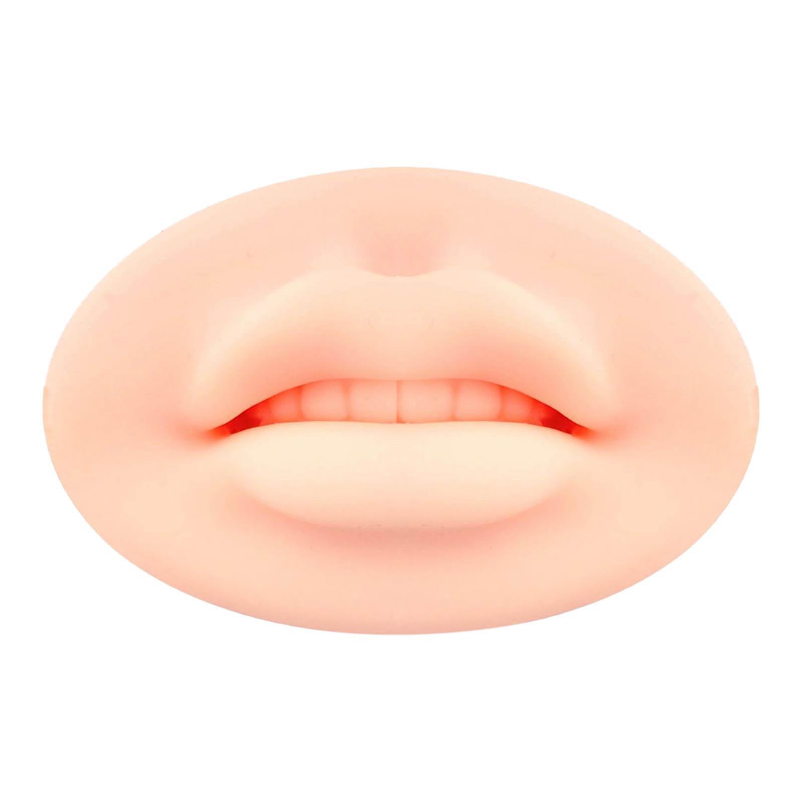 5D Silicone Lips Practice Permanent Soft for Beginners Piercing Practice Light