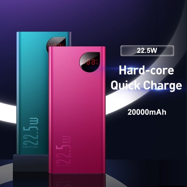 Pin dự phòng sạc nhanh Baseus Adaman Metal Digital Display Quick Charge - Hàng Chính Hãng