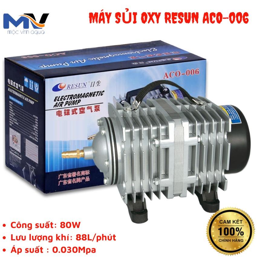 MÁY SỦI OXY HỒ CÁ, HỒ THỦY SẢN RESUN ACO-006 | CỬA HÀNG CÁ CẢNH VÀ THIẾT BỊ LỌC NƯỚC HỒ CÁ MỘC VINH AQUA