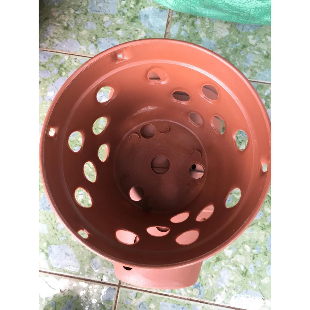 Combo 10 chậu giả đất phi 17cm