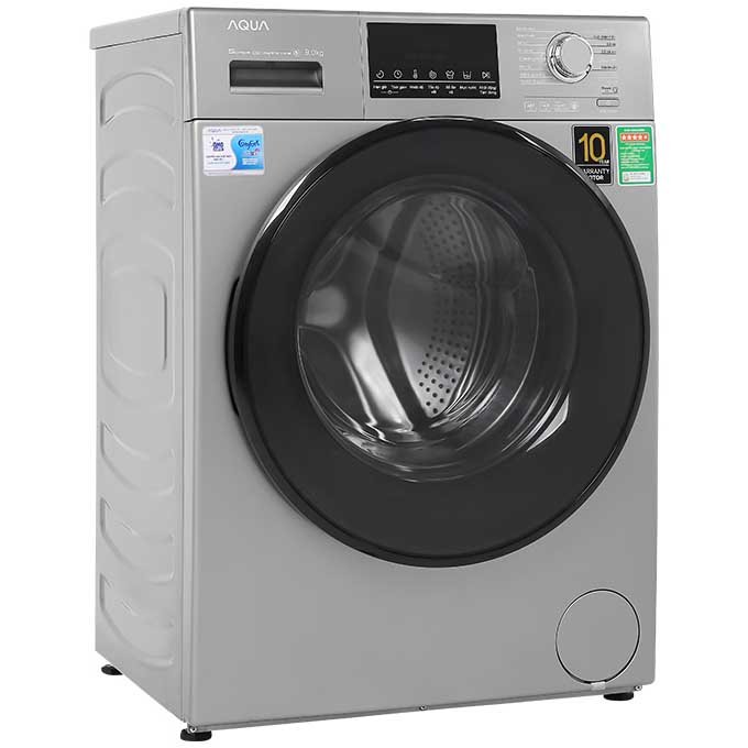 Máy giặt Aqua Inverter 9 kg AQD-D900F S lồng ngang-Giao tại HN và 1 số tỉnh toàn quốc