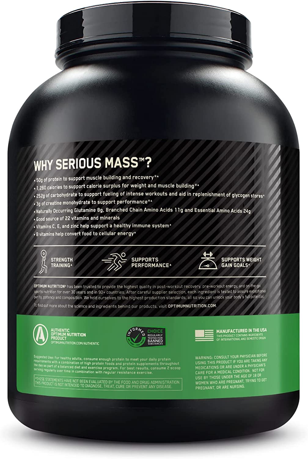 Thực phẩm bổ sung Optimum Nutrition Serious Mass 6lb
