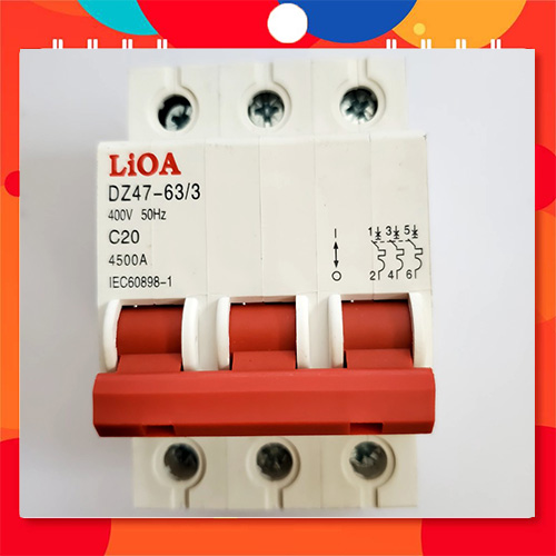 CẦU DAO LIOA TỰ ĐỘNG - CẦU DAO QUÁ TẢI - APTOMAT MCB 3 CỰC DÒNG CẮT 4.5kA