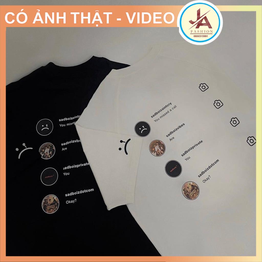 Áo thun tay lỡ sadboiz SADTAGRAM form rộng unisex nam nữ  JASHOP JASHOP