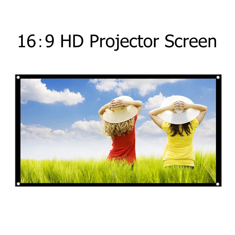 Màn hình chiếu phim phía trước chống nhăn di động có thể gập lại HD 16: 9
