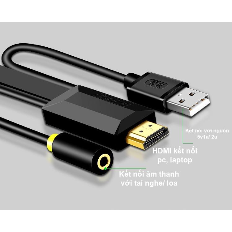 Cáp chuyển HDMI sang VGA có âm thanh - HDMI to VGA Jinghua z130 - Hồ Phạm