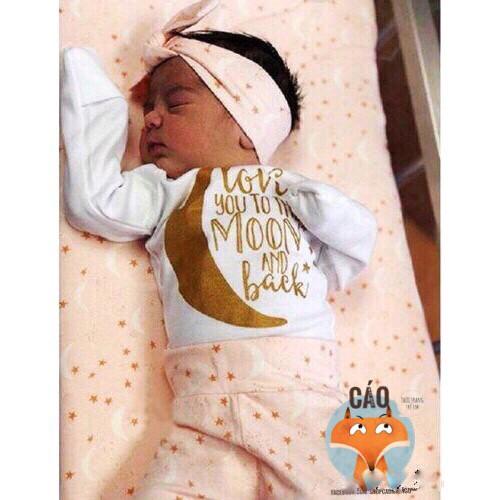 HÌNH THẬT - Set body bé gái Moon 3 món giá tốt