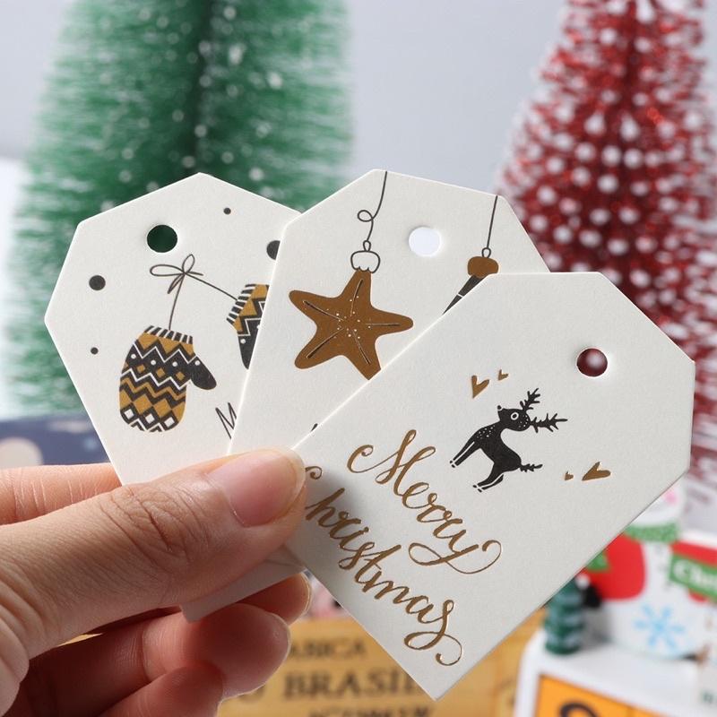 Mix 50 tag 10 mẫu chủ đề giáng sinh / Noel / X-mas dùng để trang trí