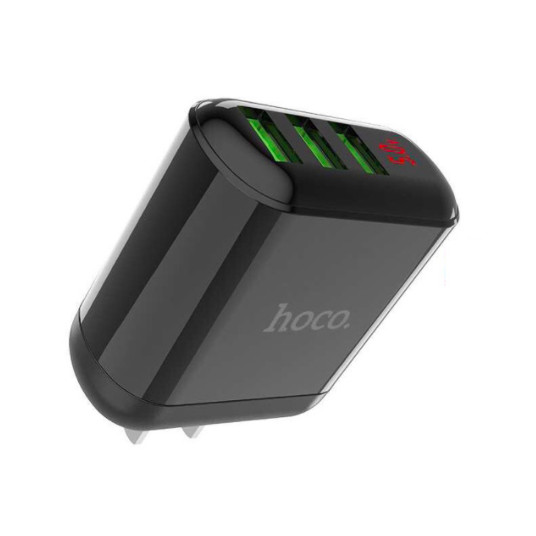 Cốc Sạc Nhanh 3 Cổng USB 5A - HOCO HK1 - Hàng Chính Hãng