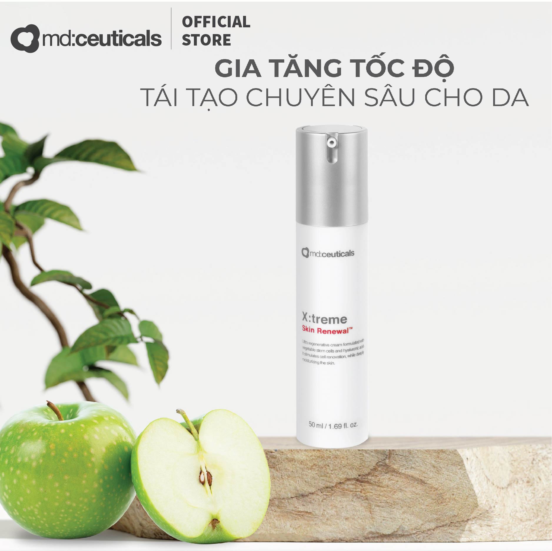 Tế Bào Gốc Phục Hồi Và Tái Sinh Làn Da X-Treme Skin Renewal – Md: Ceuticals