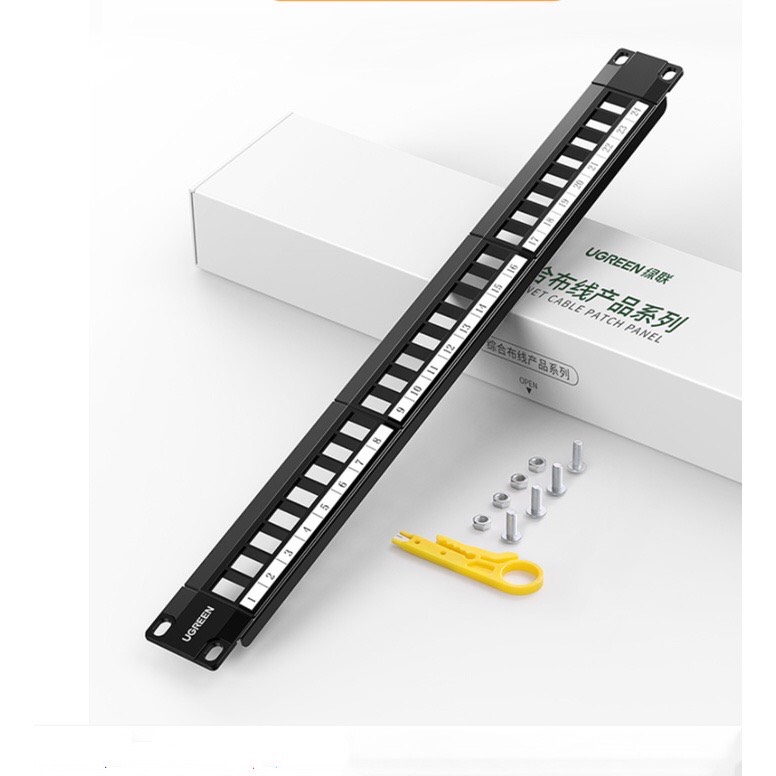 Patch panel 24 cổng Ugreen CAT6 hàng chính hãng