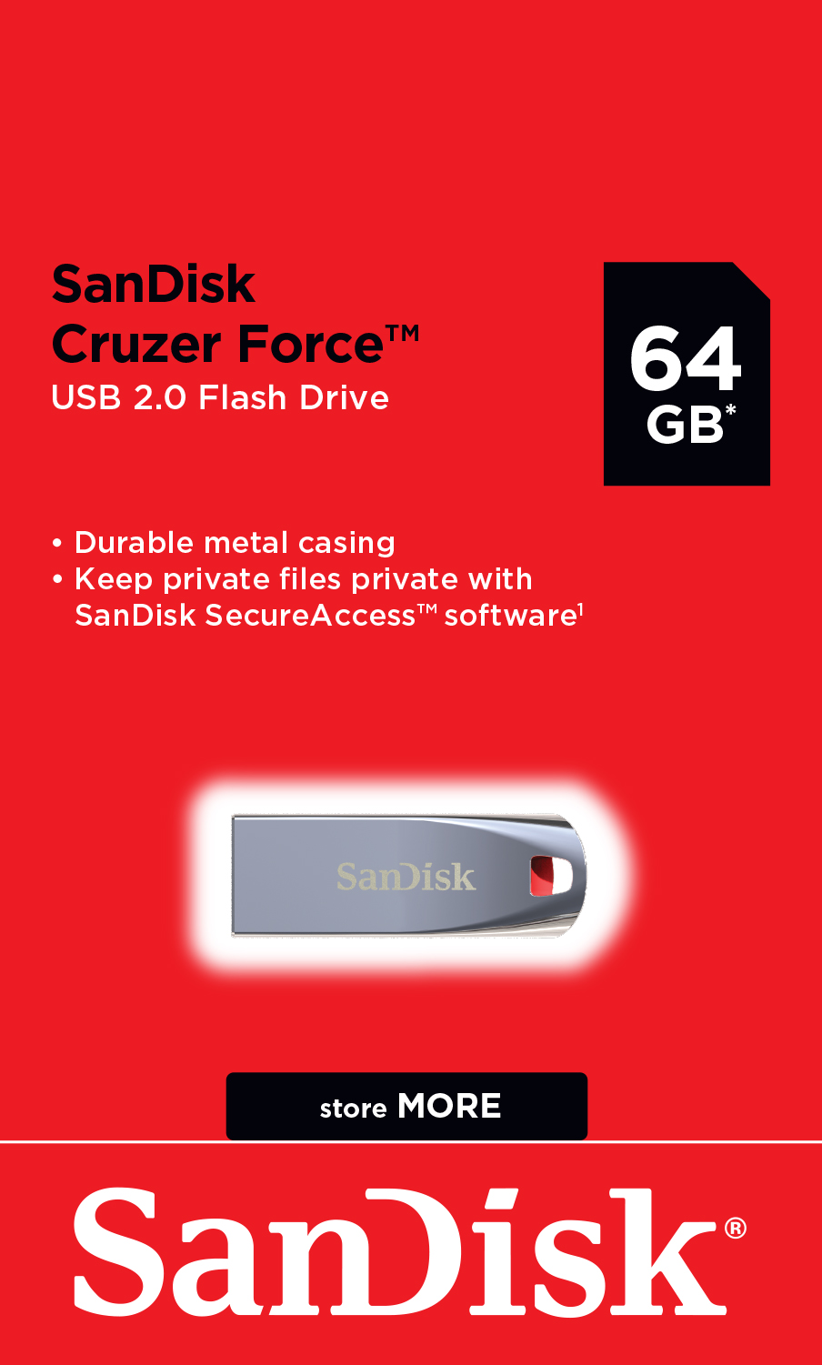 USB SanDisk CZ71 Cruzer Force - USB 2.0  - Hàng Chính Hãng