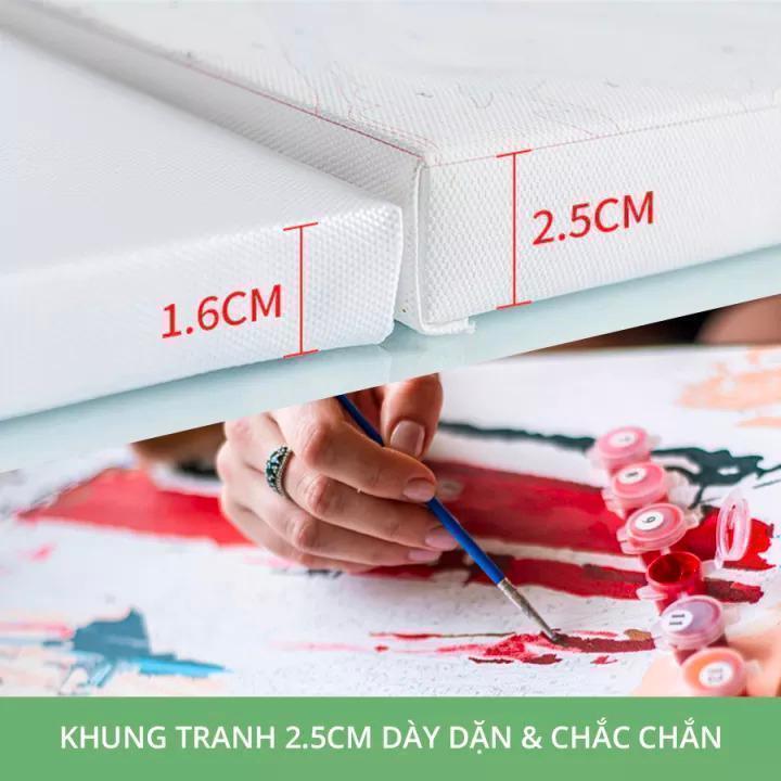 Tranh số hóa Hải đăng rực rỡ đã căng khung 40x50cm