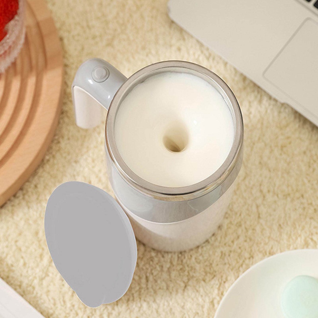 Cốc Khuấy Tự Động Pha Cafe, Sữa, Cốc Khuấy Tự Động 380ml Dùng Pin Lõi Inox 304 Không Rỉ Giữ Nhiệt Tốt - HÀNG CHÍNH HÃNG MINIIN