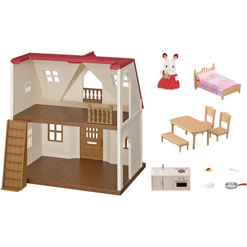 Đồ chơi nhập vai Nhà Thỏ Cosy Cottage Mái Ngói Đỏ Sylvanian Families