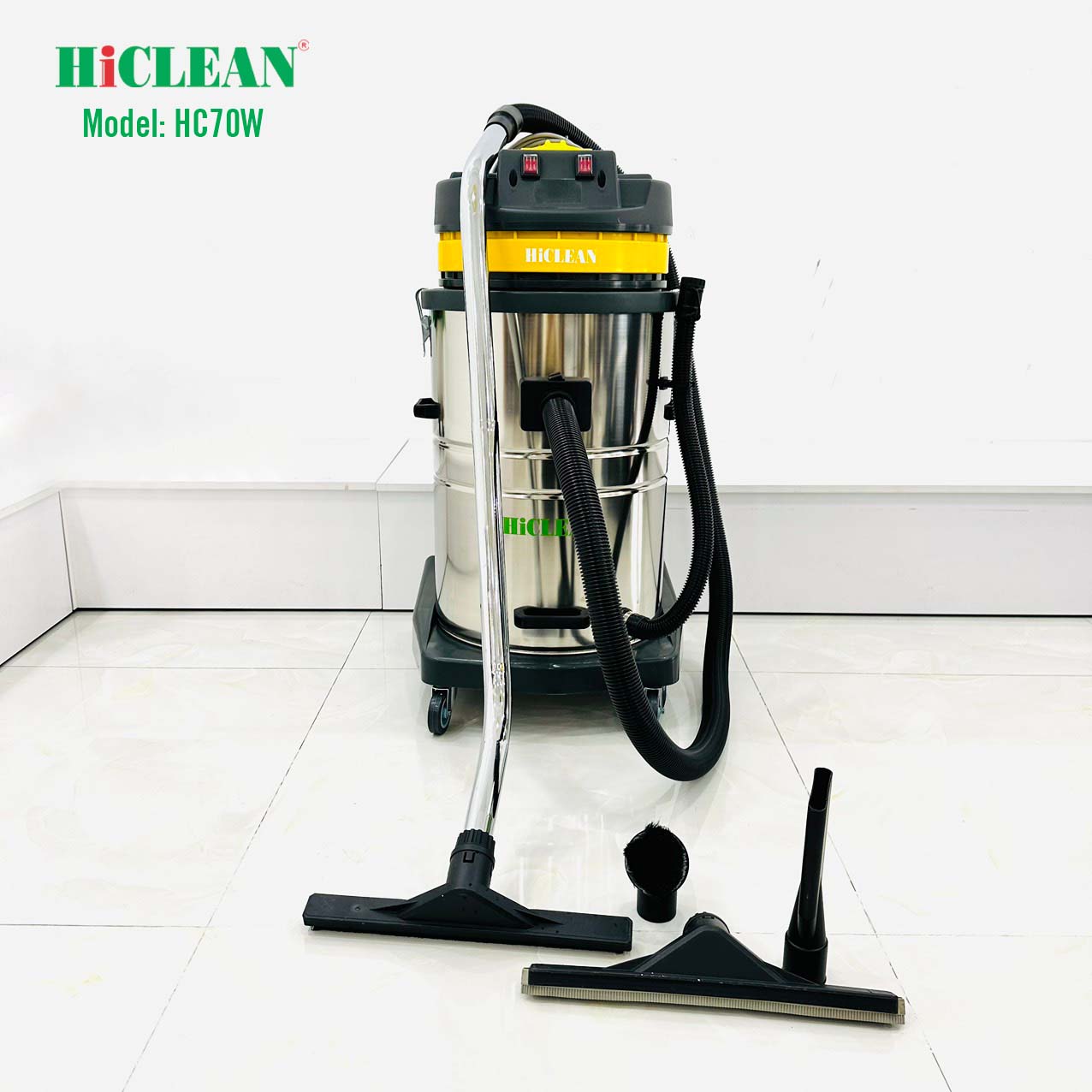 Máy Hút Bụi Công Nghiệp Hiclean Hc70W 70L - Hàng Chính Hãng