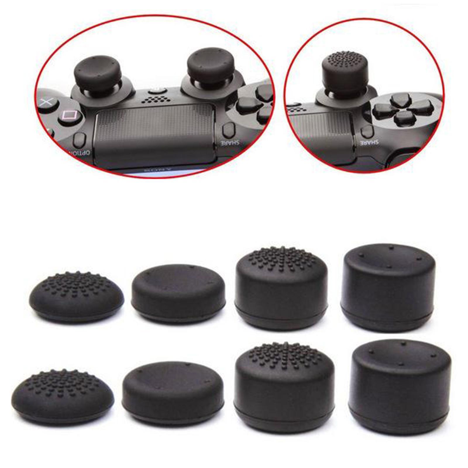8 Pc   Grip Thumbsticks   For  Controller Black