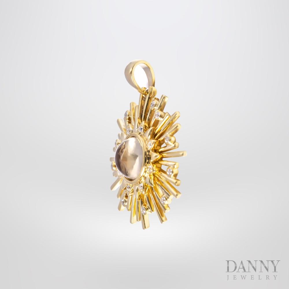 Mặt Dây Chuyền Danny Jewelry Bạc 925 Xi Vàng 18k Đính đá Citrine DI1GHZ001