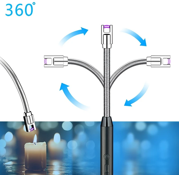 Cây mồi bếp ga sạc điện usb thay thế bật lửa chống gió an toàn bằng phóng tia plasma