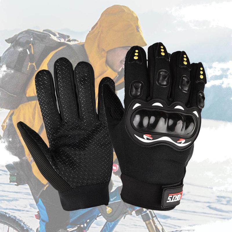 Găng tay đi xe đạp mùa đông Găng tay đầy đủ Găng tay Windproof Chống chuyên nghiệp Touch Tay tay Găng tay ngoài trời Acgesories Màu sắc: Đen