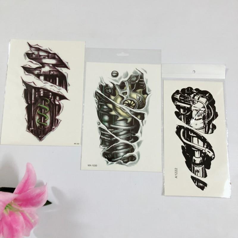 Combo 3 miếng hình xăm rôbot 02 15x22cm- mua 2 combo tặng 10x20cm