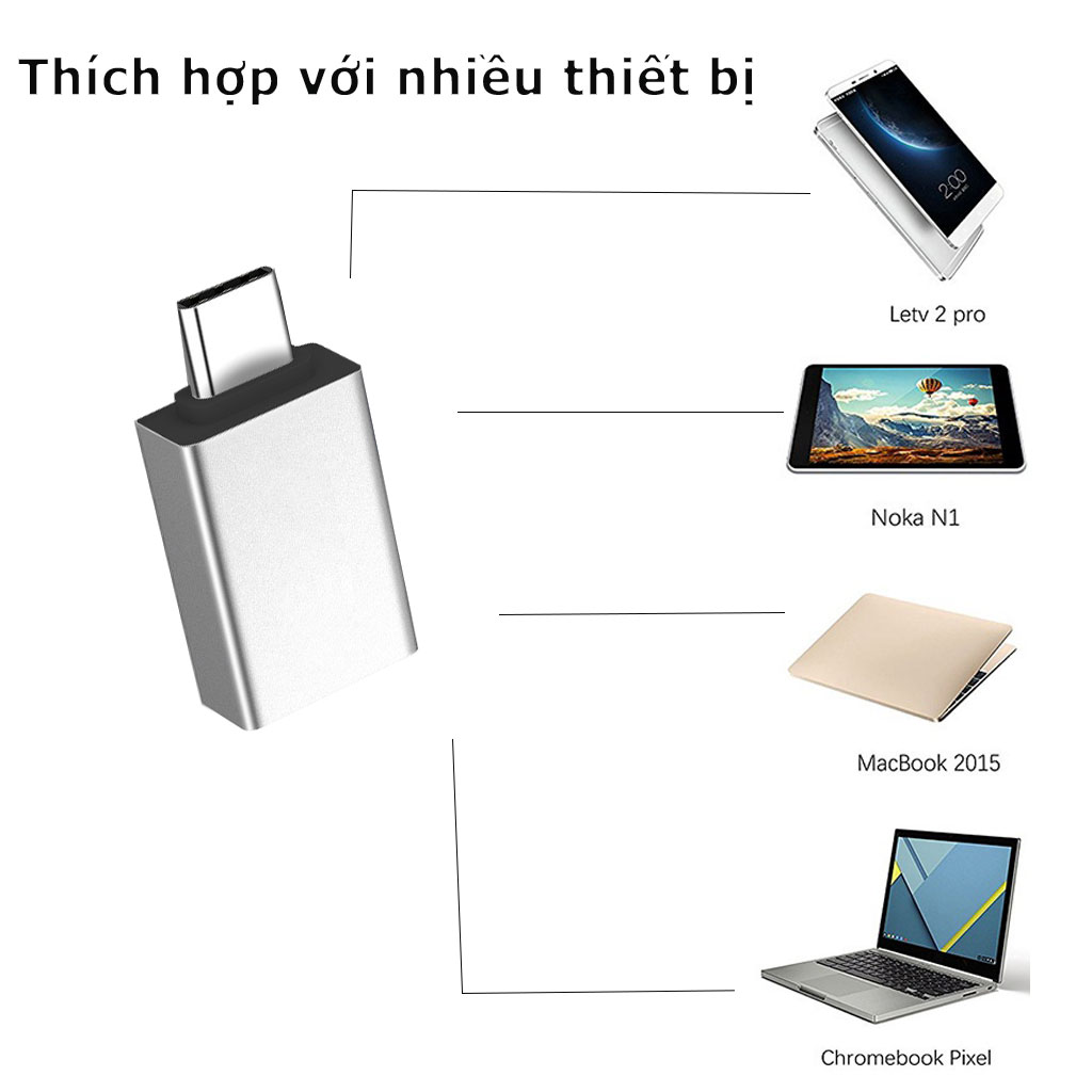 Đầu Chuyển Đổi USB Type C sang USB 3.0 .Hàng chính hãng ESSAGER