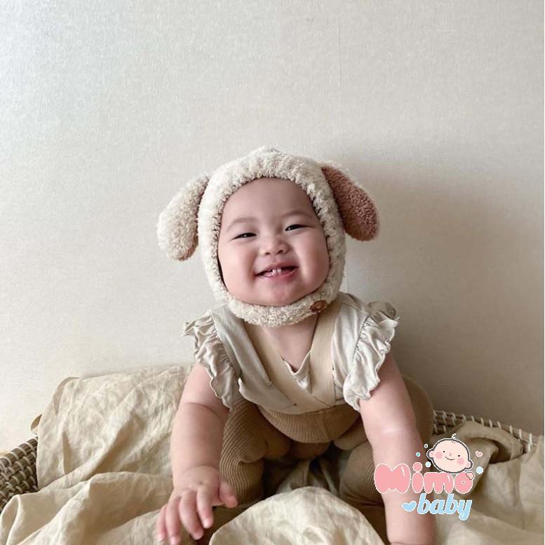 Mũ len tai cừu cho bé (6m-3y) ML02 Mimo baby