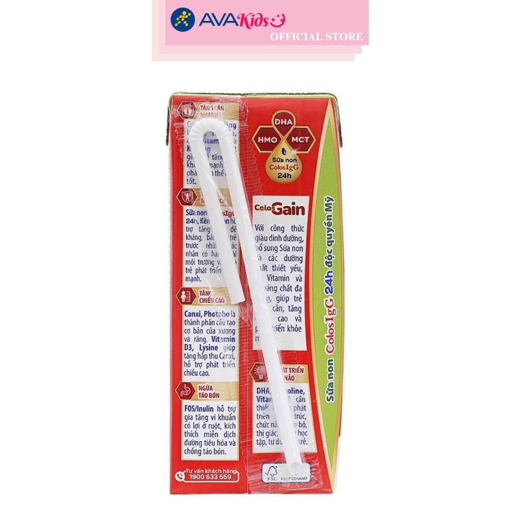 Lốc 4 hộp sữa pha sẵn Colos Gain hương vani 180 ml (từ 1 tuổi)