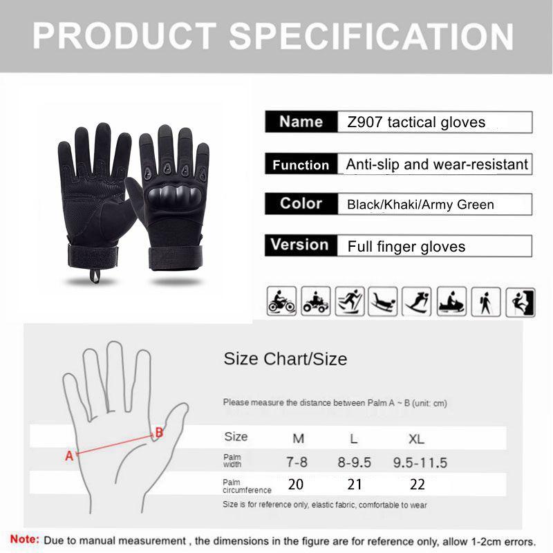 Ngoài Trời Găng Tay Chiến Thuật Đi Bộ Đường Dài Găng Tay Chống Trơn Trượt Bóng Sơn Thể Thao Bảo Vệ Đi Xe Đạp Săn Bắn Full Ngón Tay Găng Tay Quân Đội