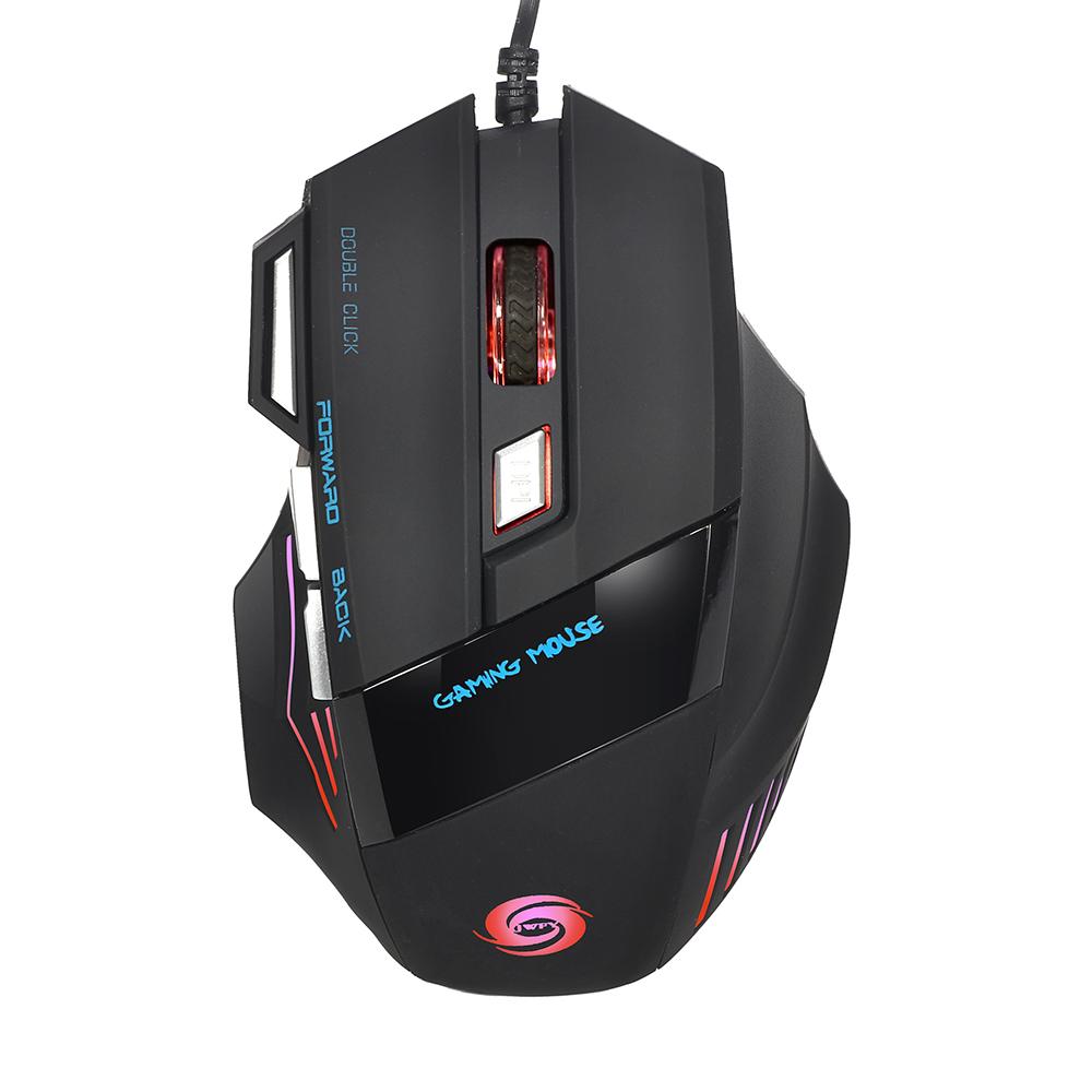 Chuột 3200 DPI 7 nút 7D LED quang USB có dây chơi game cho máy tính xách tay Máy tính chuyên nghiệp có thể điều chỉnh Màu