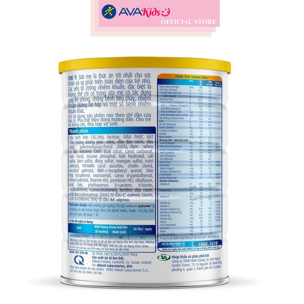 Sữa bột Abbott Grow số 2 hương vani 900g (6 - 12 tháng)