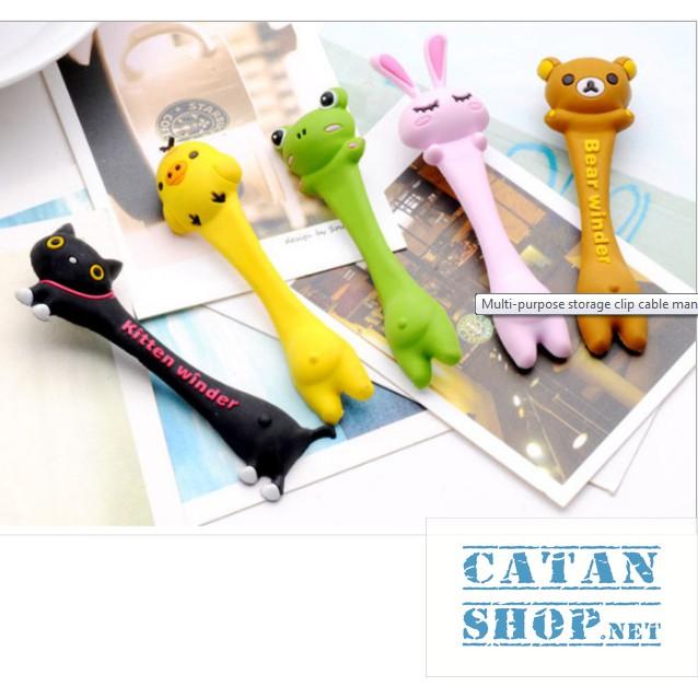 Bộ 2 Dây quấn thu gọn tai nghe,cáp sạc dễ thương, dây cột dây điện silicone siêu cute GD321-CotDDCute