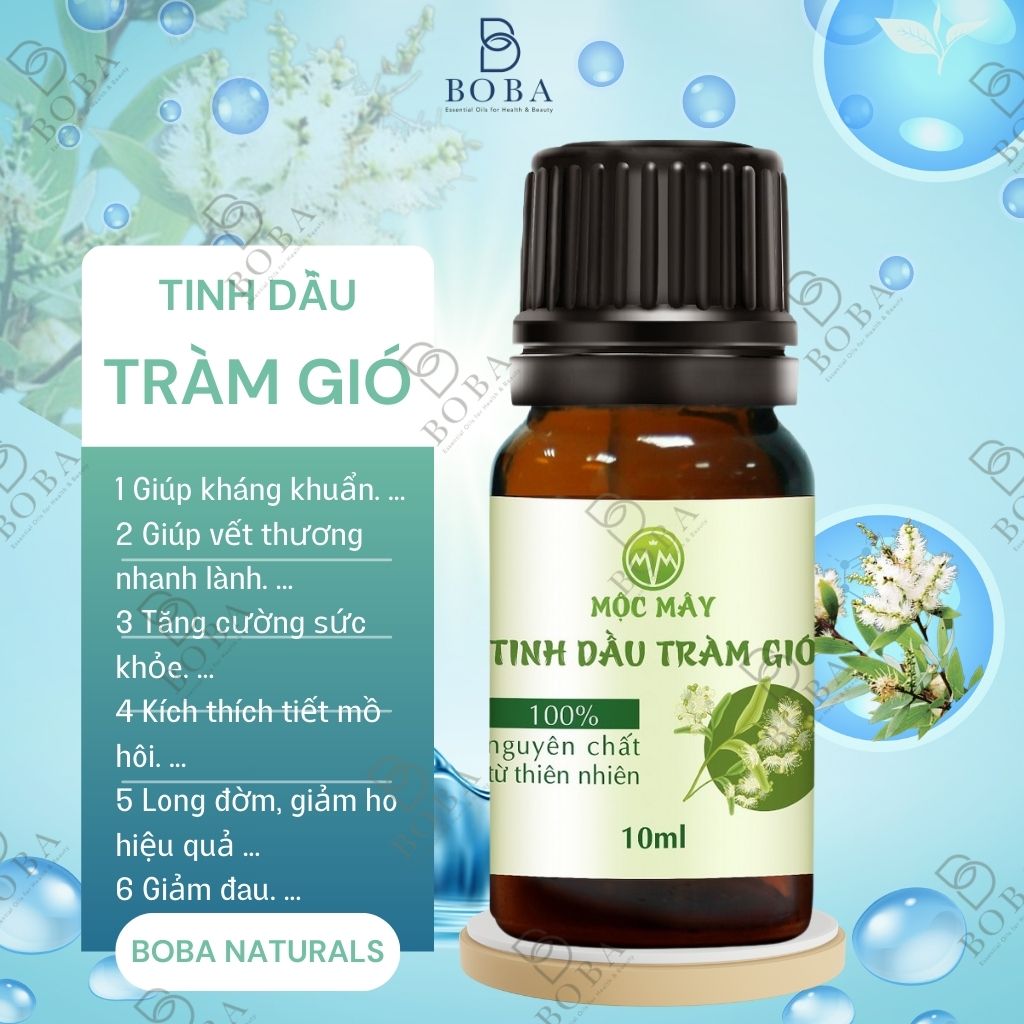 Tinh Dầu Thiên Nhiên Tràm Gió, Phù Hợp Với Mẹ Và Bé, Kháng Khuẩn, Lành Tính, Xông Hương Thơm - BOBA NATURALS