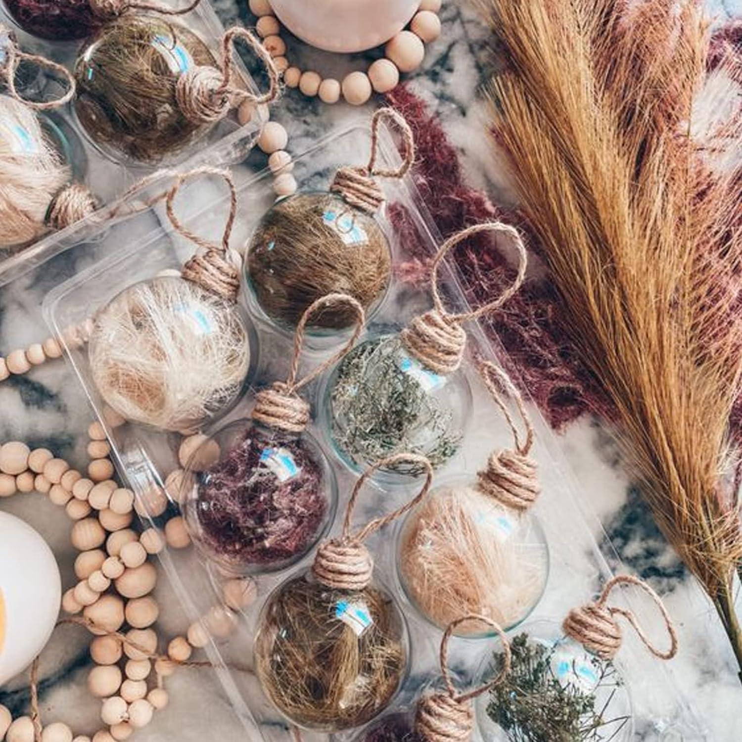 20pcs bóng trong suốt nhựa Giáng sinh 6cm Bóng cây Giáng sinh được lấp đầy trong DIY trong quả bóng nhựa Giáng sinh Ball DIY trong suốt Ball đến FTIL