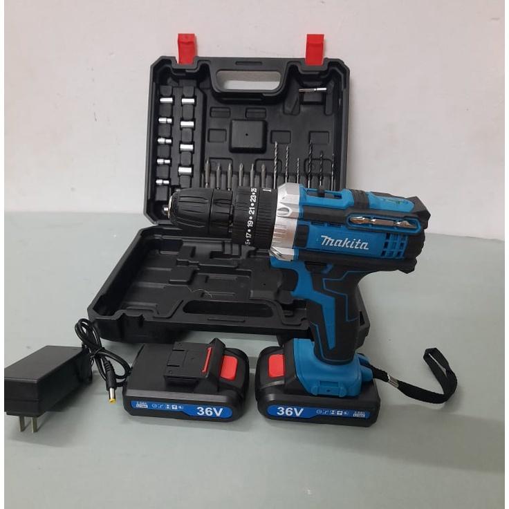 Máy Khoan Bê Tông và Bắt Vít 36V - TẶNG Kèm 24 Chi Tiết - 3 Chức Năng 100% Lõi Đồng - 2 Pin Chuẩn 5 CELL