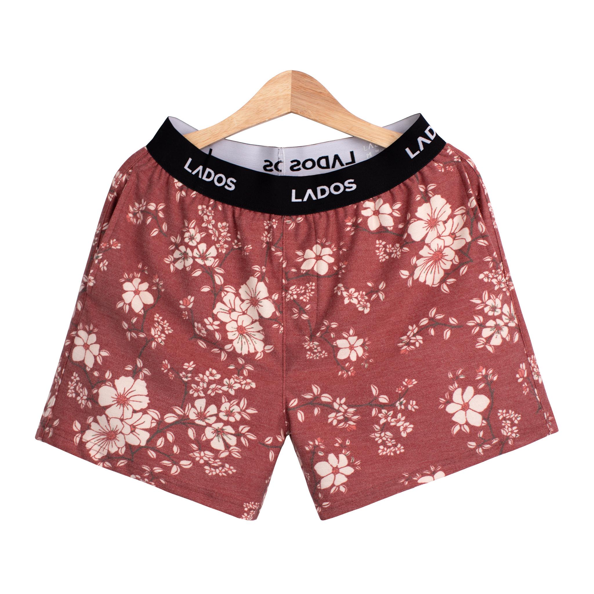 Quần short đùi thun nam họa tiết lưng chun cao cấp LADOS - 4096 có túi, chất cotton dày dặn, thấm hút tốt