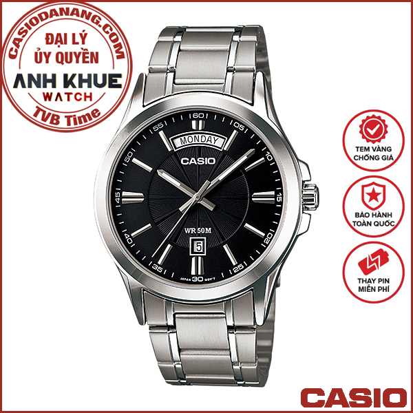 Đồng hồ nam dây kim loại Casio Standard chính hãng Anh Khuê MTP-1381D-1AVDF (39mm)